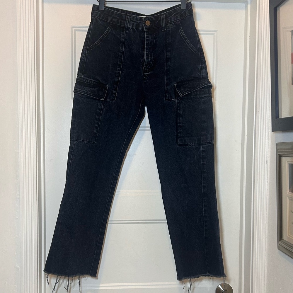 Dark Denim Cargo Jeans
